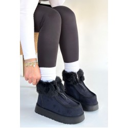 Zinya Siyah Süet Bot