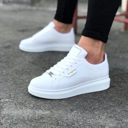 WG01 Beyaz Düz Erkek Casual Ayakkabı