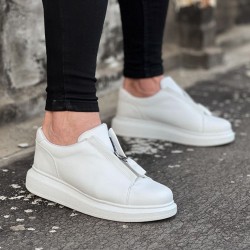 WG010 Beyaz Cilt Erkek Casual Ayakkabı