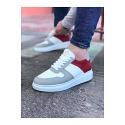 WG011 Beyaz Kırmızı Erkek Casual Ayakkabı