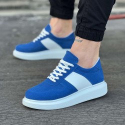 WG011 Mavi Süet Erkek Casual Ayakkabı