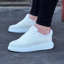 WG019 Beyaz Triko Erkek Casual Ayakkabı