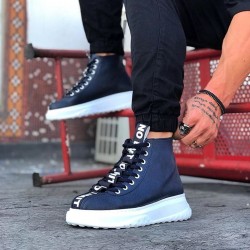 WG03 Lacivert Erkek Yarım Bilek Bot