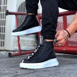 WG03 Siyah Casual Erkek Yarım Bilek Bot