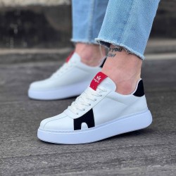 WG040 Beyaz Siyah Erkek Casual Ayakkabı