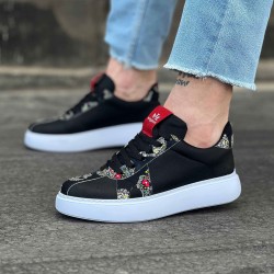 WG040 Siyah Kurukafa Erkek Casual Ayakkabı