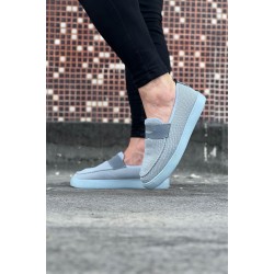 WG061 Gri Triko Babet Erkek Casual Ayakkabı