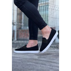 WG061 Siyah Triko Babet Erkek Casual Ayakkabı