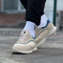 WG062 Bej Triko Erkek Spor Ayakkabı