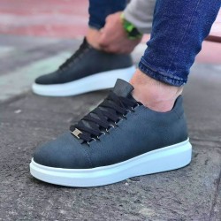 WG08 Gri Düz Erkek Casual Ayakkabı