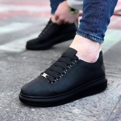 WG08 Kömür Düz Erkek Casual Ayakkabı