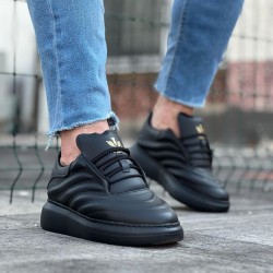 WG094 Kömür Cilt Erkek Casual Ayakkabı