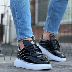 WG094 Siyah Rugan Erkek Casual Ayakkabı