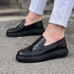 WG161 Kömür Rugan Erkek Casual Ayakkabı