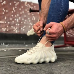 WG300 Bej Triko Sargı Taban Casual Erkek Ayakkabı