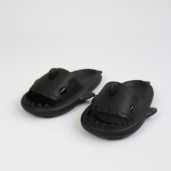 WG500 Köpekbalığı Siyah Unisex Tam Ortopedik Terlik Shark Slides