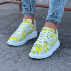 WG501 Sarı Cok Boyalı Erkek Casual Ayakkabı
