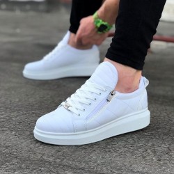 WG502 Beyaz Kapitone Erkek Casual Ayakkabı