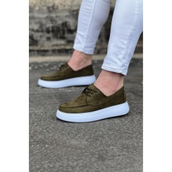 WG508 Haki Süet Ortopedik Taban Erkek Casual Ayakkabı