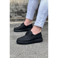 WG508 Kömür Cilt Ortopedik Taban Erkek Casual Ayakkabı