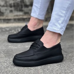 WG508 Kömür Cilt Ortopedik Taban Erkek Casual Ayakkabı