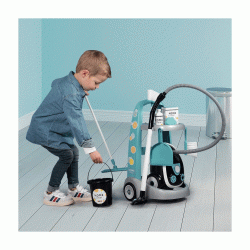 Mey İthalat® 7600330316 Smoby Temizlik Arabası ve Elektrikli Süpürgesi Oyun Seti