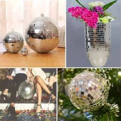 Mey İthalat®1 Metre Uzunluğunda Gümüş Renk Aynalı Mozaik Taşlı Dekor Bandı 4 cm x 1 mt