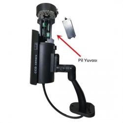 Mey İthalat® %100 Gerçekçi İç ve Dış Mekan İçin Sahte Güvenlik Kamerası