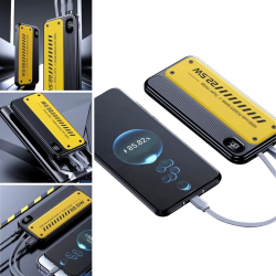 Mey İthalat® 10000 mAh Hızlı Şarj Özellikli Aynı Anda 4 Cihazı Şarj Edebilen Powerbank