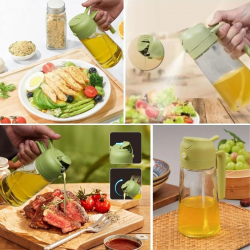 Mey İthalat® 2si 1arada Yağ Dökücü ve Spreyli Yağdanlık Cam Yağ Püskürtücü