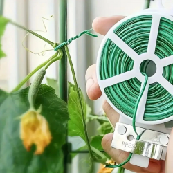 Mey İthalat® 50 Metre Kendiliğinden Kesici Bıçaklı Bitki Saksı Kablo Sabitleme Teli