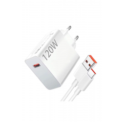Mey İthalat® ⚡ 120W Hızlı Şarj Adaptörü + Type-C Kablosu | Süper Hızlı Şarj Cihazı 1 metre