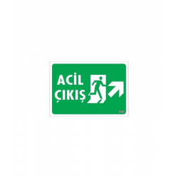 Mey İthalat® Acil Çıkış Uyarı Levhası 17,5x25 KOD: 946