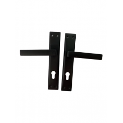 Mey İthalat® Adil Riva Mat Siyah Yale Kapı Kolu