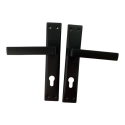 Mey İthalat® Adil Riva Mat Siyah Yale Kapı Kolu