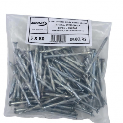 Mey İthalat® Akdeniz 5X80 Kanallı Çelik Çivi 100 lü