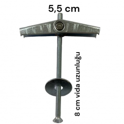 Mey İthalat® Alçıpan Askı Dübel Yaylı 12X80 5 Adet