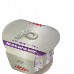 Mey İthalat® Aspilatör Borusu Telli 127 mm 3 Metre