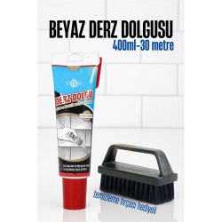 Mey İthalat® Beyaz Derz Dolgu Macunu Fayans Arası Temizlik ve Yenileme Çözümü 30 Metre  721594