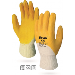 Mey İthalat® Beybi KN2 No:10 Sarı Nitril Pamuk Eldiven