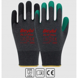 Mey İthalat® Beybi PL17 Flex Likralı İpten Örme Lateks Eldiven NO:9
