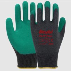 Mey İthalat® Beybi PL17 Flex Likralı İpten Örme Lateks Eldiven NO:9 Yeşil