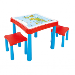 Mey İthalat® 03 477 ÇALIŞMA MASASI KIRMIZI MAVİ