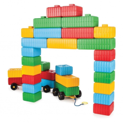 Mey İthalat® 03251 TUĞLA BLOK VE ARABA SETİ S172117281