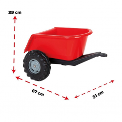 Mey İthalat® 07 295K BÜYÜK TRAKTÖR RÖMORK KIRMIZI