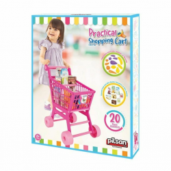 Mey İthalat® 07 608   Pratik Pembe Market Arabası (meyve ve sebze)