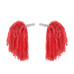 Mey İthalat® 1 Çift ( 2 Adet ) Kırmızı Renk 23 Nisan Gösteri Ponponu