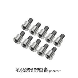 Mey İthalat® 10 Adet Alçıpan Bits Uç Seti - Manyetik Ph2 Krom Çelik 25mm Vidalama Başlığı