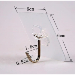 Mey İthalat® 10 ADET Kendinden Yapışkanlı Şeffaf Askı