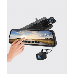 Mey İthalat® 10 İnç Tam Dokunmatik Dikiz Aynası Kamera Ön Arka Full HD